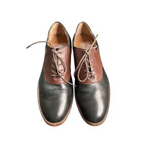 G.H. Bass Men's Burlington Leather Two-Tone Saddle Shoes Preppy Retro Oxford 13